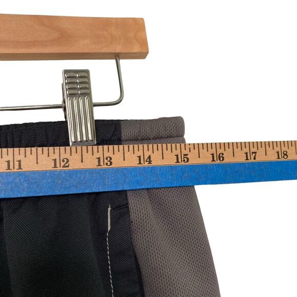 Adidas Black Gray Track Pants Mens Size Medium Classic Straight Leg Logo Active - Picture 7 of 10